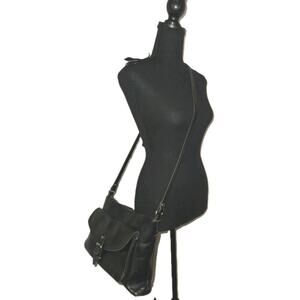 Patricia Nash Black Leather Crossbody 12x9x2